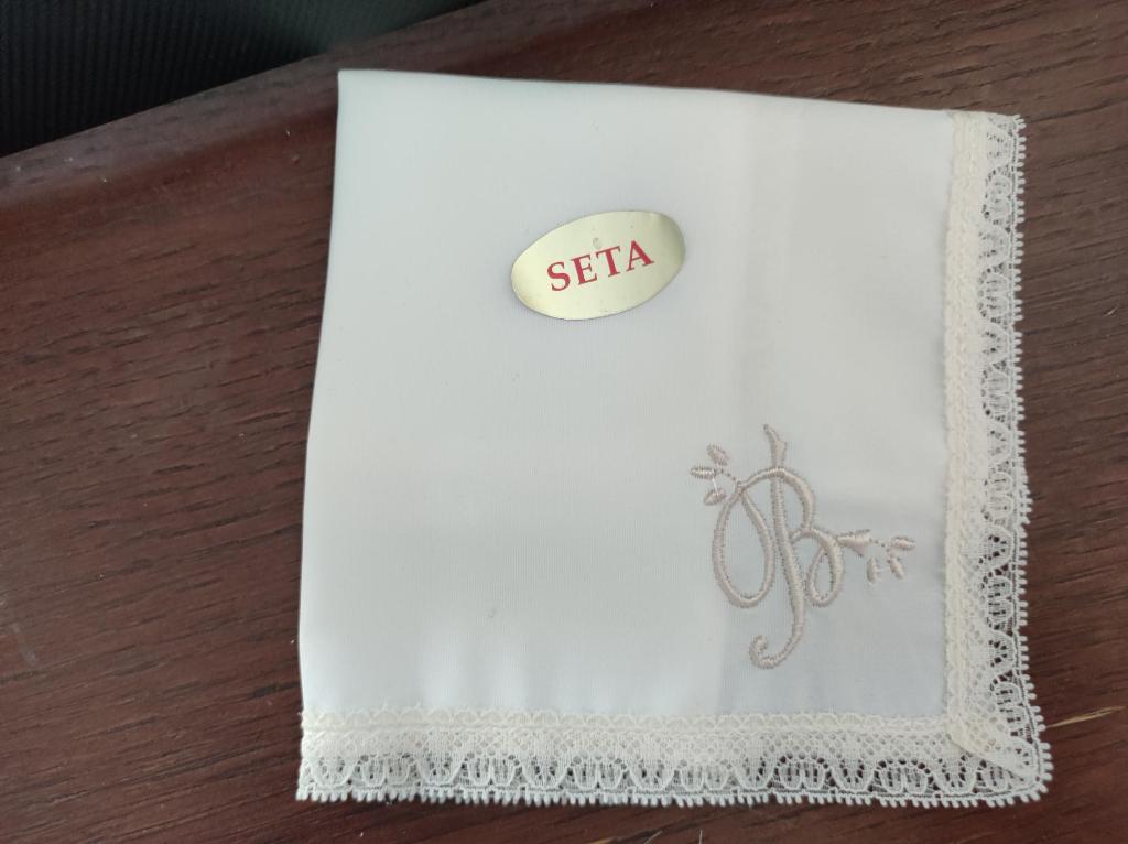 fazzoletto battesimo seta